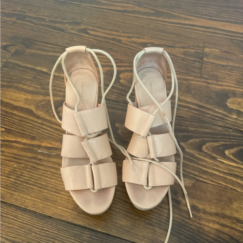 Loeffler Randall size 8 wrap wedges